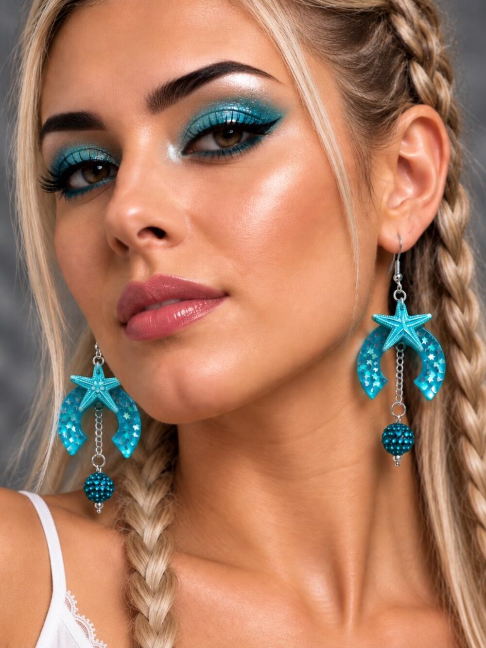 Collection Océana Bijoux plage tropicaux – Longues boucles d’oreilles , earring